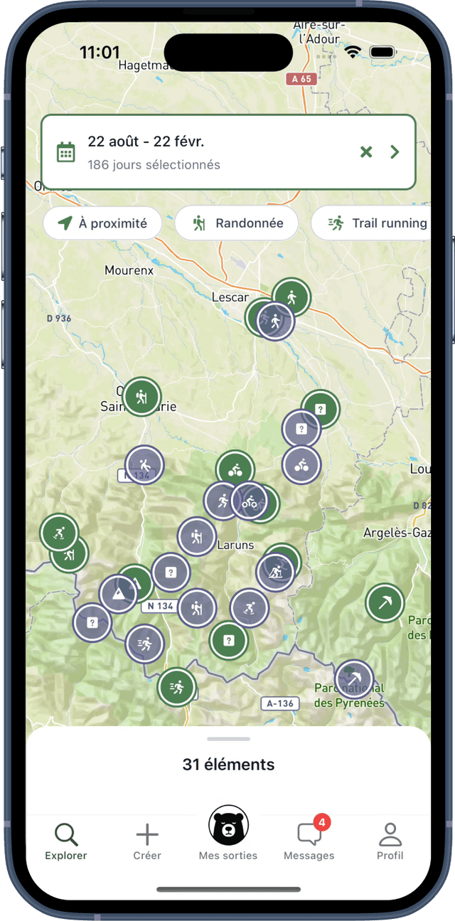 Ossau App - Activity Map